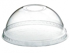 Крышка купольная прозрачная с отверстием d 85 мм, ПЭТ (стакана нет)