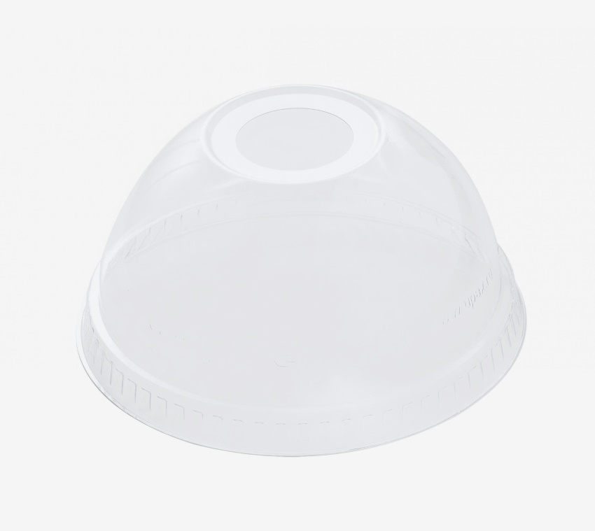 Крышка купольная прозрачная с отверстием d 95 мм ПЭТ (стак. 110025, 110070, 110120, 110170)