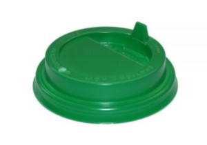 Крышка зелёная d 80 мм с откидным носиком ПС (стакан 120095, 100, 101, 108, 112, 113, 114)