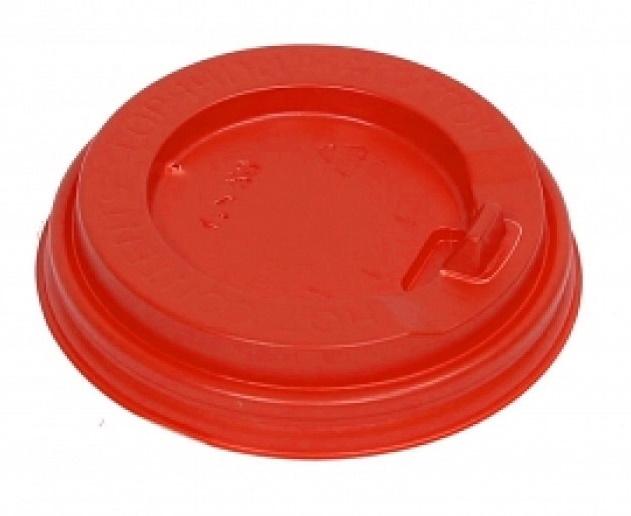 Крышка красная d 90 мм с откидным носиком ПС (стакан 120435, 603, 612, 613, 618, 667, 670, 711 и др)