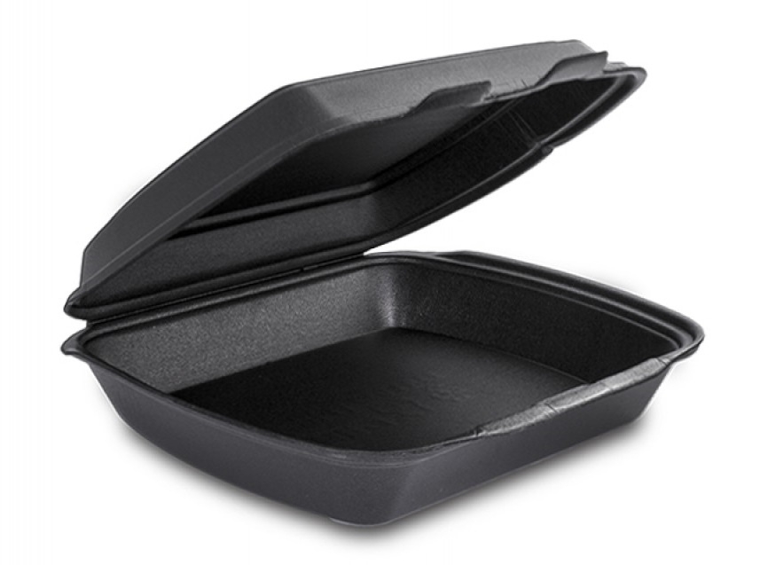 Ланчбокс односекционный 247х208х63 мм чёрный, ВПС