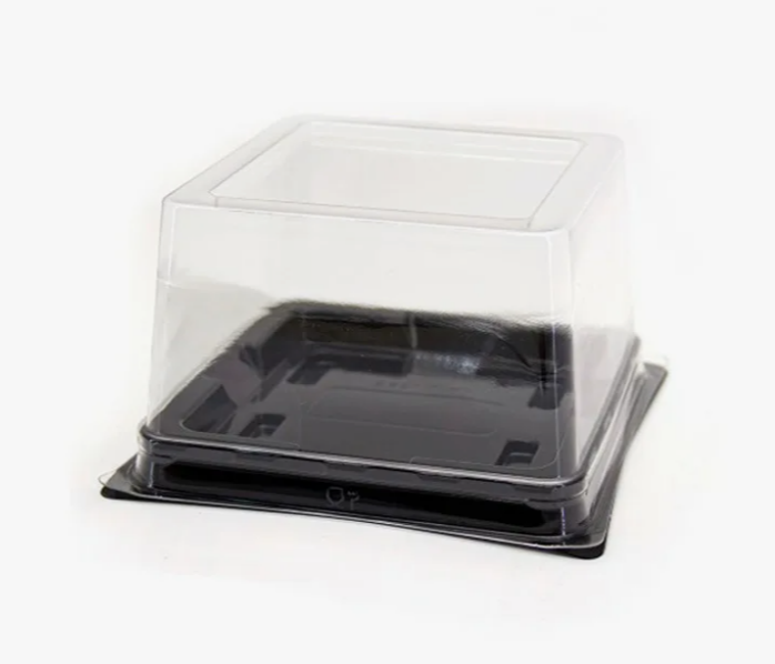 Крышка для торта 1850 мл 185х185 мм h 80 мм, ПЭТ (дно 240195)