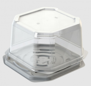 Крышка для торта 3800 мл 238х238 мм h 110 мм, ПЭТ (дно 240209)