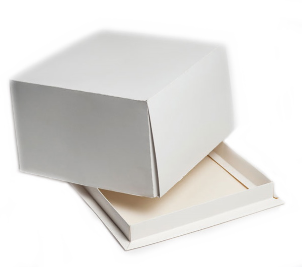 Короб для торта "Хром-Эрзац" 280х280 мм h 140 мм (внешние) белый, картон