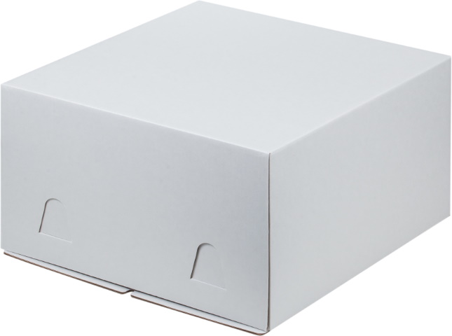Короб для торта 360х360 мм h 260 мм (внешние) белый, картон