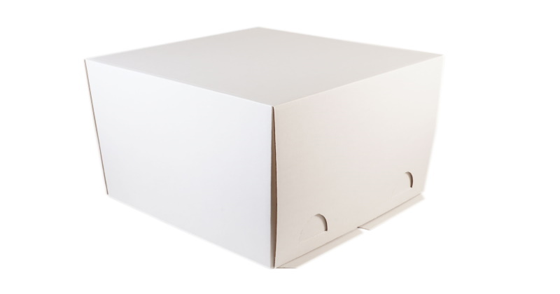 Короб для торта 400х400 мм h 350 мм (внешние) белый, картон