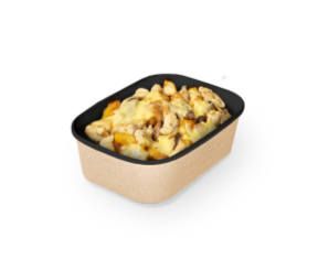 Контейнер 660 мл 170х120х51 мм картон чёрный (крышка 272790)