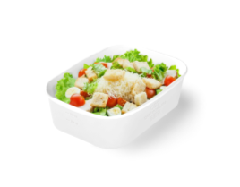 Контейнер 860 мл 190х135х51 мм картон белый (крышка 272793)