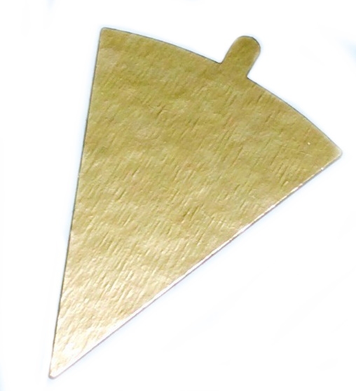 Подложка с держателем золотая треугольник 120х90 мм