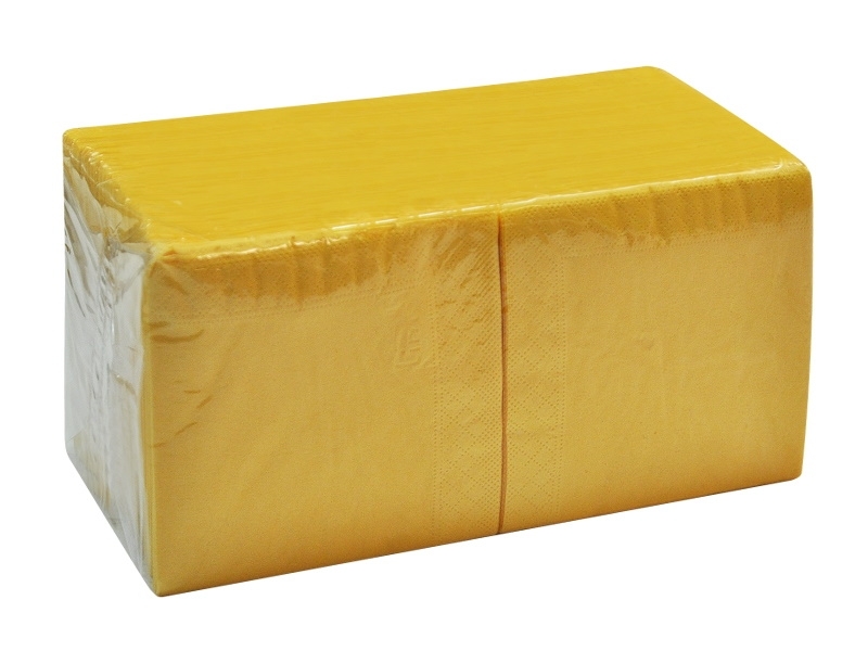 Салфетки жёлтые 1 слой 24х24 см, 400 штук