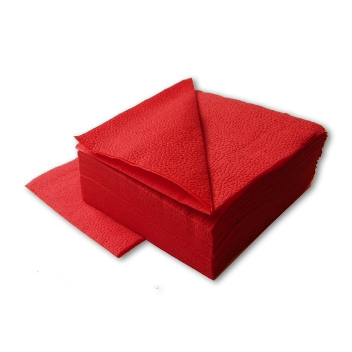 Салфетки красные "Plushe Maxi Professional" 1 слой 24х24 см, 400 штук