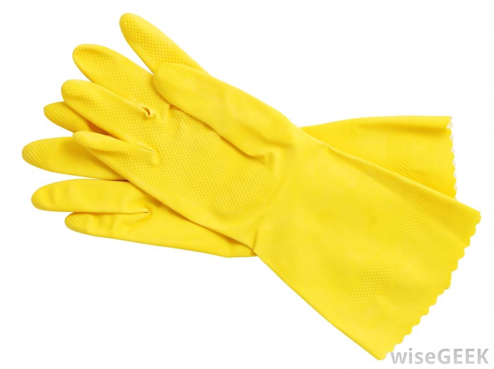 Перчатки латекс "ЛЮКС" жёлтые размер L