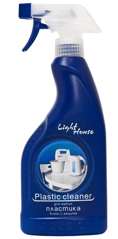 АКВА LIGHT HOUSE 500 мл средство для мытья пластика, с триггером